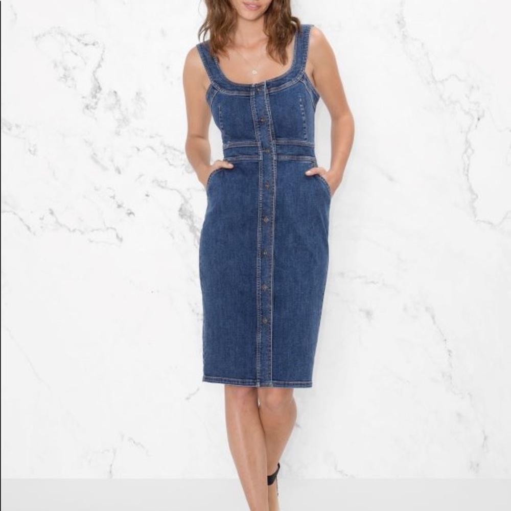 & Other Stories Fitted Denim Dress
